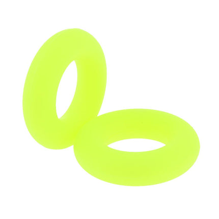 Crofta 2 Pieces Finger Gripper Strengthener Hand Grip Exerciser Ring bright green