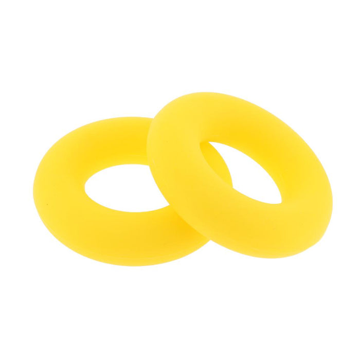 Crofta 2 Pieces Finger Gripper Strengthener Hand Grip Exerciser Ring yellow