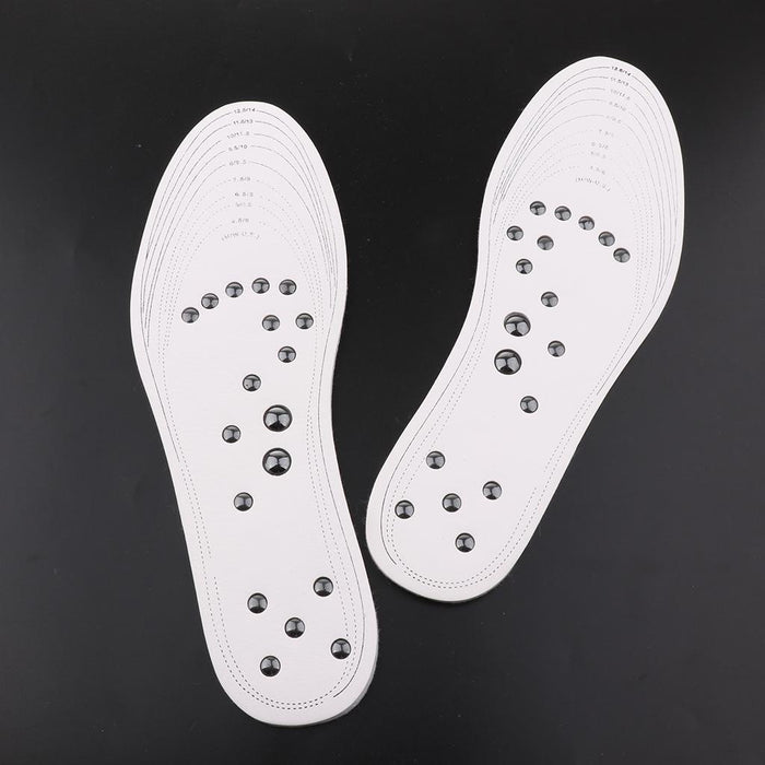 Crofta 1 Pair Memory Foam Shoe Inserts Massage Insole Cushion for Women Men White