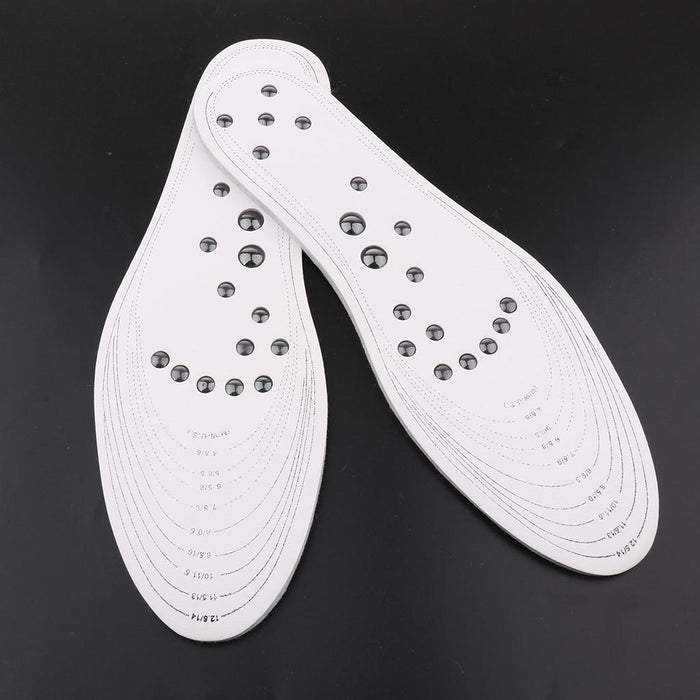 Crofta 1 Pair Memory Foam Shoe Inserts Massage Insole Cushion for Women Men White