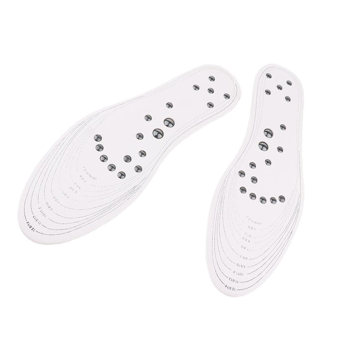 Crofta 1 Pair Memory Foam Shoe Inserts Massage Insole Cushion for Women Men White