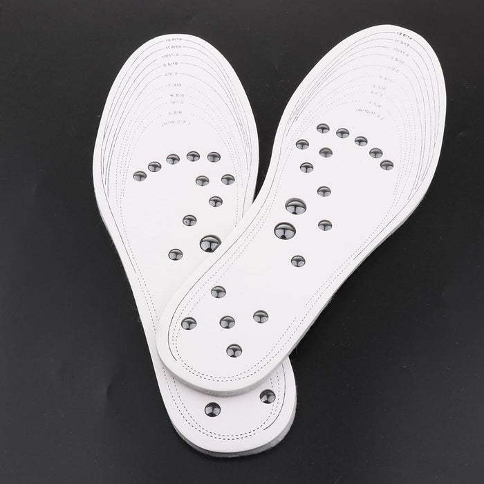 Crofta 1 Pair Memory Foam Shoe Inserts Massage Insole Cushion for Women Men White