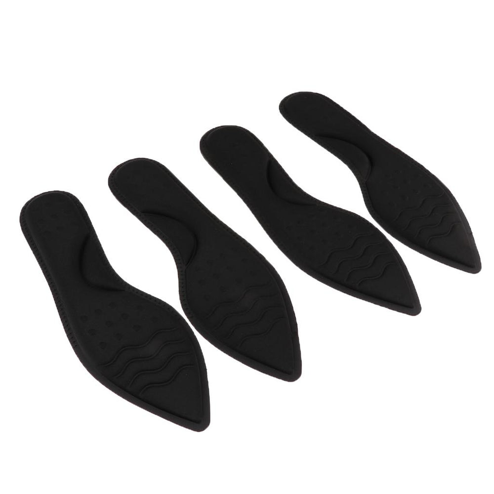 Crofta 2 Pairs Memory Foam Orthotic Arch Support Shoe Insoles Insert Pads Black