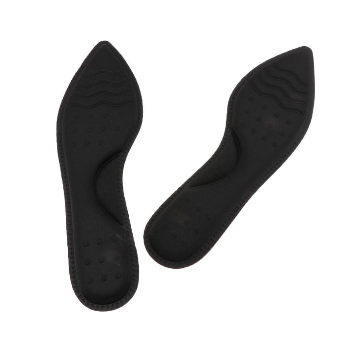 Crofta 2 Pairs Memory Foam Orthotic Arch Support Shoe Insoles Insert Pads Black