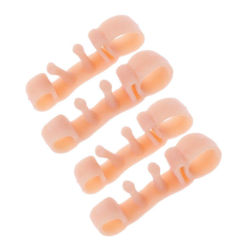 Crofta 2 Pair Elastic Silicone Gel Toe Hallux Valgus Separators Straighteners Skin