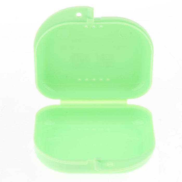 Crofta 2 Denture Storage Container Mouth Guard Case Orthodontic Retainer Box Green