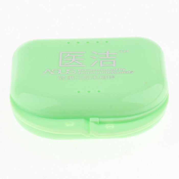 Crofta 2 Denture Storage Container Mouth Guard Case Orthodontic Retainer Box Green