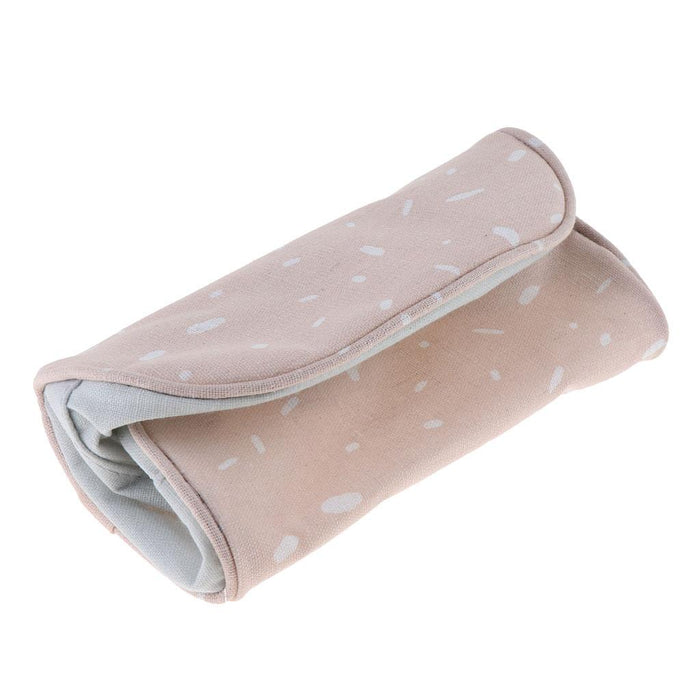 Crofta Travel Canvas Tissue Box Napkins Storage Holder for Home Car Apricot Pink