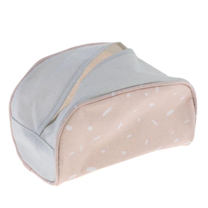 Crofta Travel Canvas Tissue Box Napkins Storage Holder for Home Car Apricot Pink