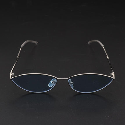 Crofta Vintage Cat Eye Sunglasses Gothic Triangle Narrow Glasses Golden-Blue