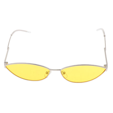 Crofta Vintage Cat Eye Sunglasses Gothic Triangle Narrow Glasses Golden-Yellow