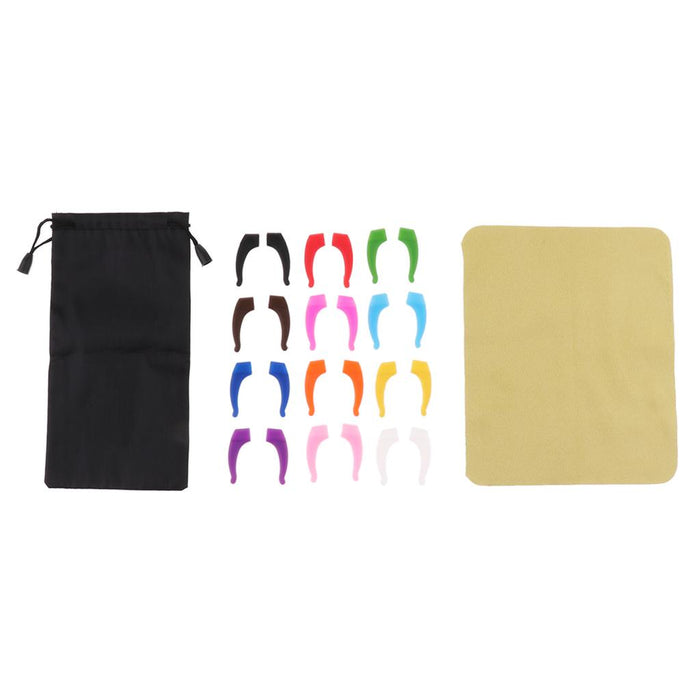 Crofta 12 Pairs Silicone Anti Slip Ear Grip Hooks Holder For Eyeglasses Glass  M