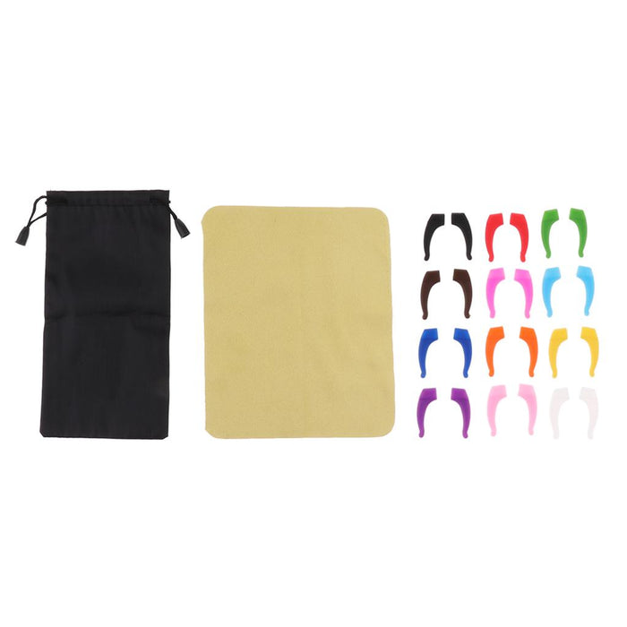 Crofta 12 Pairs Silicone Anti Slip Ear Grip Hooks Holder For Eyeglasses Glass  M