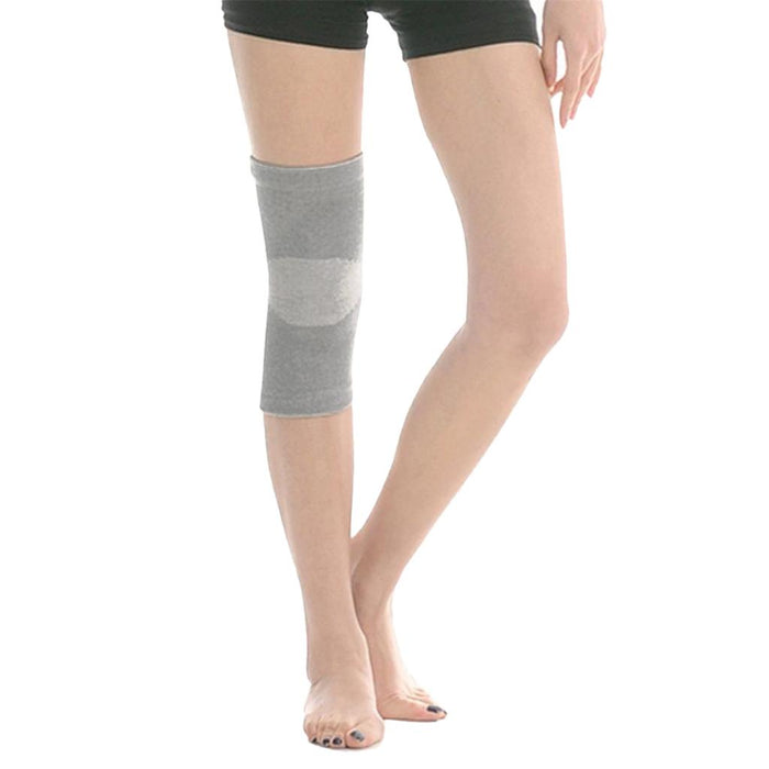 Crofta 1Pair Bamboo Fabric Knee Compression Sleeves Elastic Knee Support Braces M