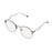 Crofta Women Girls Fashion Stainless Steel Glasses Eyewears Frame Black