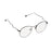 Crofta Women Girls Fashion Stainless Steel Glasses Eyewears Frame Black