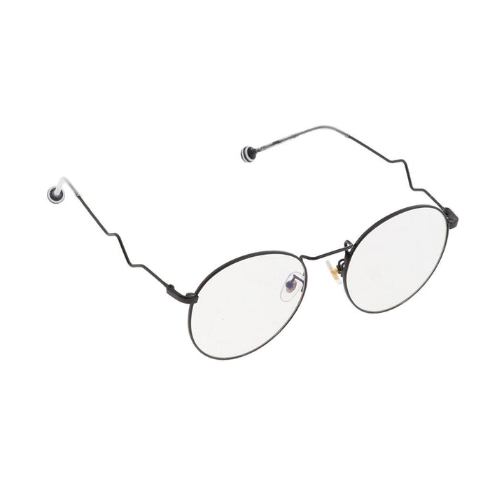 Crofta Women Girls Fashion Stainless Steel Glasses Eyewears Frame Black