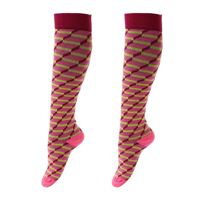 Crofta 1 Pair Women Running Sports Leg Support Sleeves Compression Socks M S 01