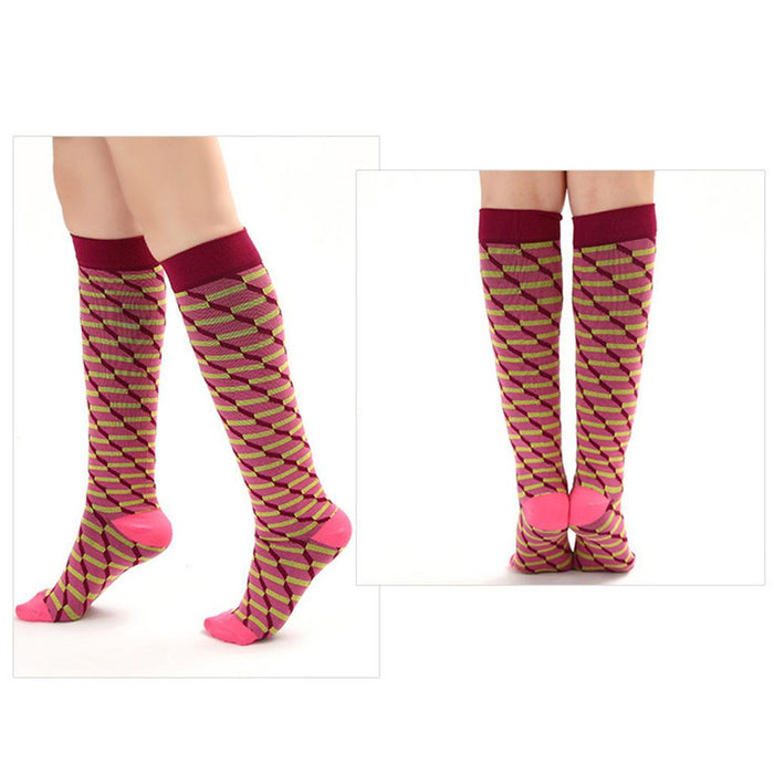 Crofta 1 Pair Women Running Sports Leg Support Sleeves Compression Socks M S 01