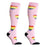 Crofta 1 Pair Running Sports Leg Support Sleeves Compression Socks Pink XL L