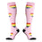 Crofta 1 Pair Running Sports Leg Support Sleeves Compression Socks Pink XL L