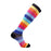 Crofta 1 Pair of Running Sports Leg Support Sleeves Compression Socks M S Rainbow