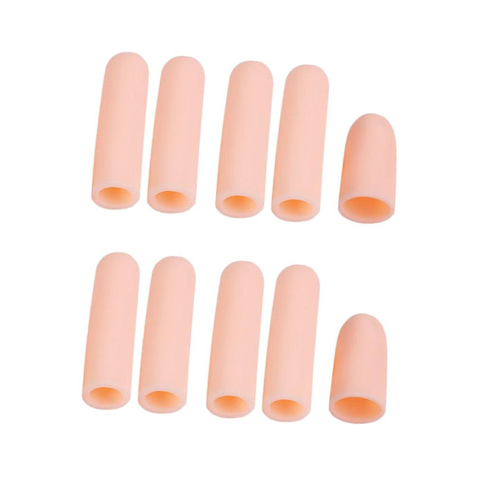 Crofta 10Pcs Thumb Protectors Splint Gel Finger Sleeves Caps Cover Tube Skin