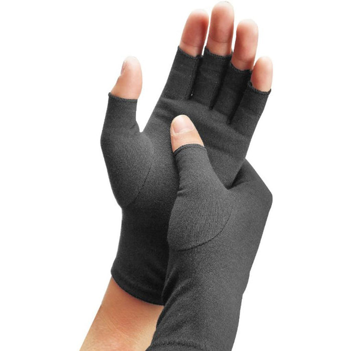 Crofta 1 Pair Men Women Cotton Compression Gloves Hands Arthritis Soreness Relief M