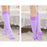 Crofta 1 Pair Women Open Toe Compression Socks Sleeves For Sports Running Purple