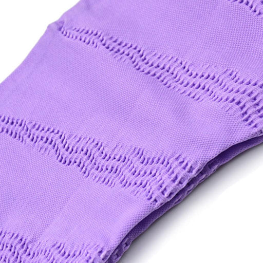 Crofta 1 Pair Women Open Toe Compression Socks Sleeves For Sports Running Purple