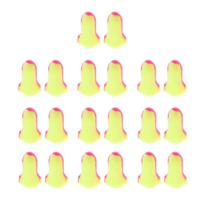 Crofta 10 Pairs Soft Foam Ear Plugs Tapered Travel Sleep Noise Prevention Yellow