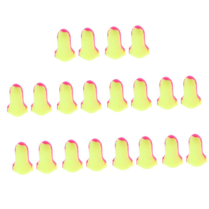 Crofta 10 Pairs Soft Foam Ear Plugs Tapered Travel Sleep Noise Prevention Yellow