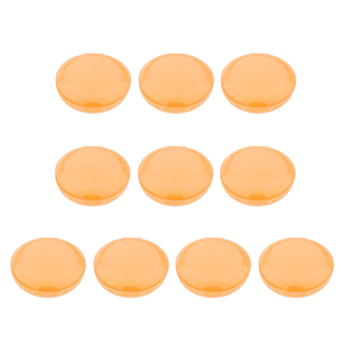 Crofta 10 Pieces Plastic Mini Earplugs Storage Container Case Jewellery Box Orange