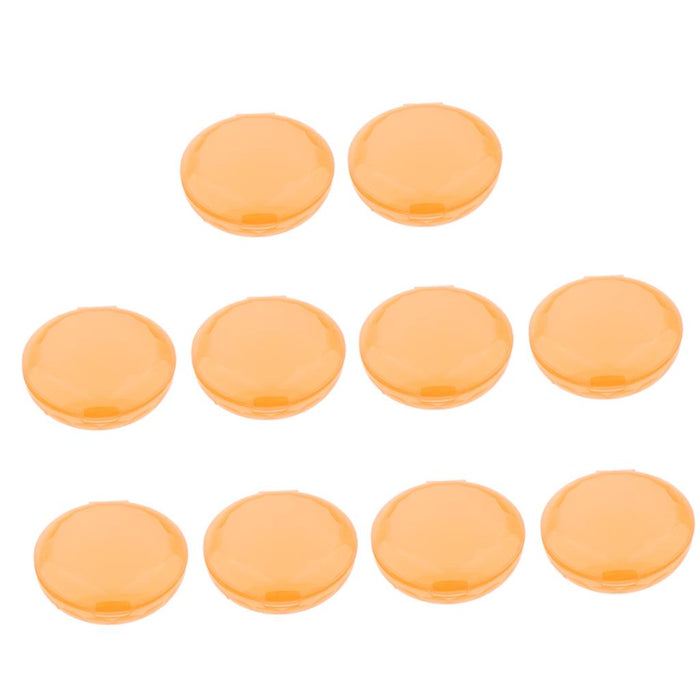 Crofta 10 Pieces Plastic Mini Earplugs Storage Container Case Jewellery Box Orange