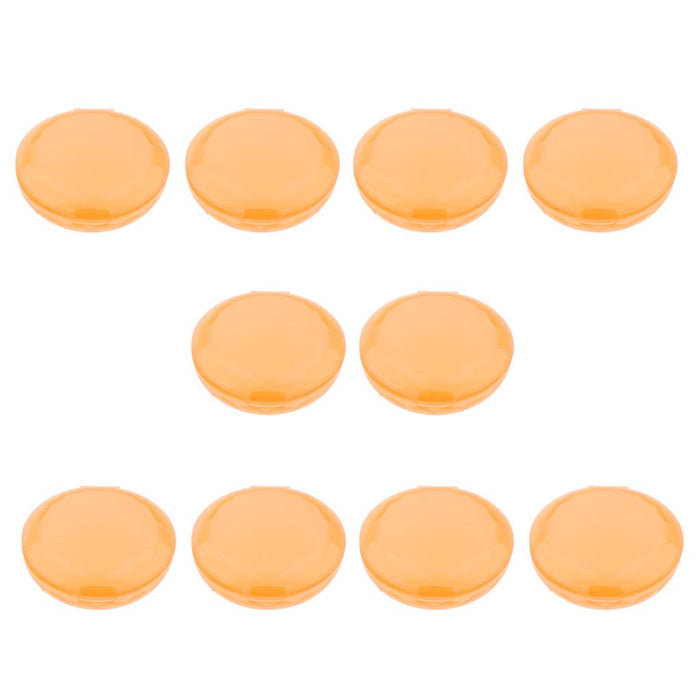 Crofta 10 Pieces Plastic Mini Earplugs Storage Container Case Jewellery Box Orange