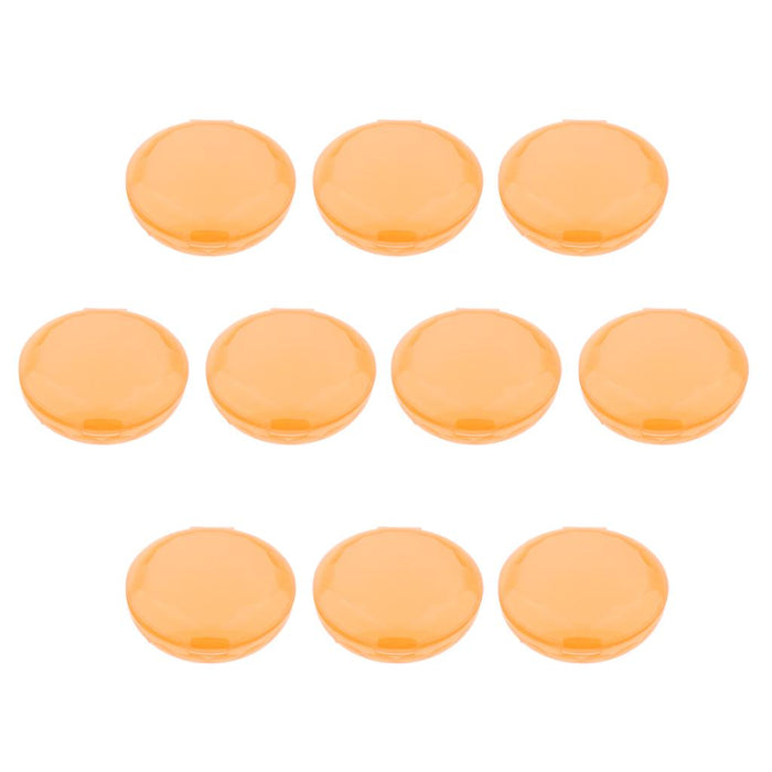 Crofta 10 Pieces Plastic Mini Earplugs Storage Container Case Jewellery Box Orange