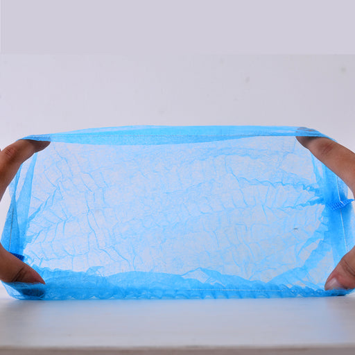 Crofta 100 Disposable Non Woven Hair Net Cap Hairnet Dust Proof Head Cover Hat Blue