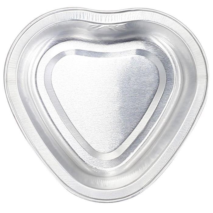 Crofta 10 Round&Heart Shaped Aluminum Foil Hair Removal Wax Bean Melting Small Bowl