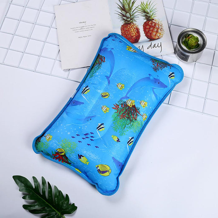 Crofta Ice Water Pillow Summer Cooling Cushion Mat for Home Car Office Light Blue