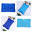 Crofta Ice Water Pillow Summer Cool Cushion for Home Car Office Travel Dark Blue