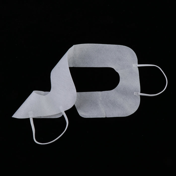 Crofta 100pcs White Non-woven Universal VR Disposable Sanitary Eye Facial Mask 04