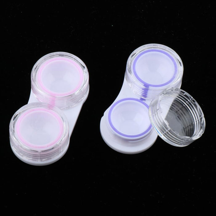 Crofta 10 Pieces Portable Contact Lens Soaking Case Container Holder Storage Box