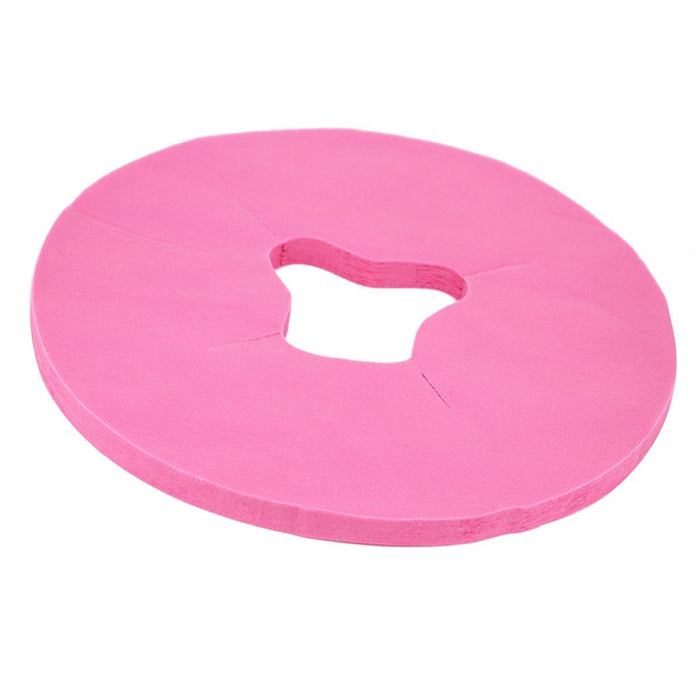 Crofta 100Pcs Nonwoven Disposable Massage Face Cushion Headrest Cradle Cover Pink