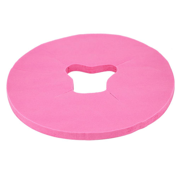 Crofta 100Pcs Nonwoven Disposable Massage Face Cushion Headrest Cradle Cover Pink