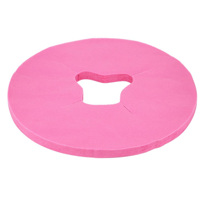 Crofta 100Pcs Nonwoven Disposable Massage Face Cushion Headrest Cradle Cover Pink