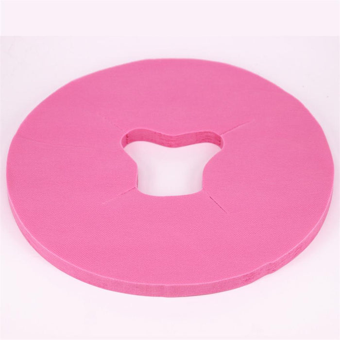 Crofta 100Pcs Nonwoven Disposable Massage Face Cushion Headrest Cradle Cover Pink