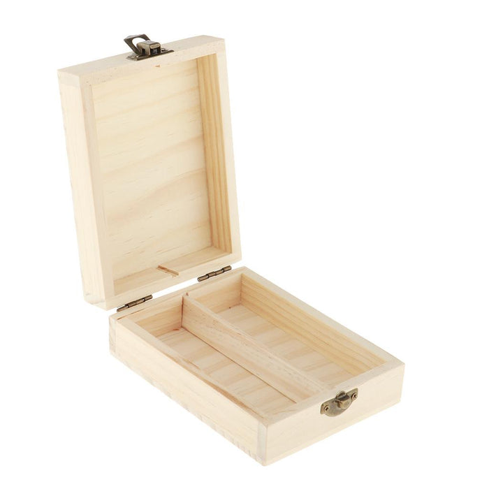 Crofta 2 Grids 50ml Handmade Wooden Essential Oil Display Storage Box Carrying Case