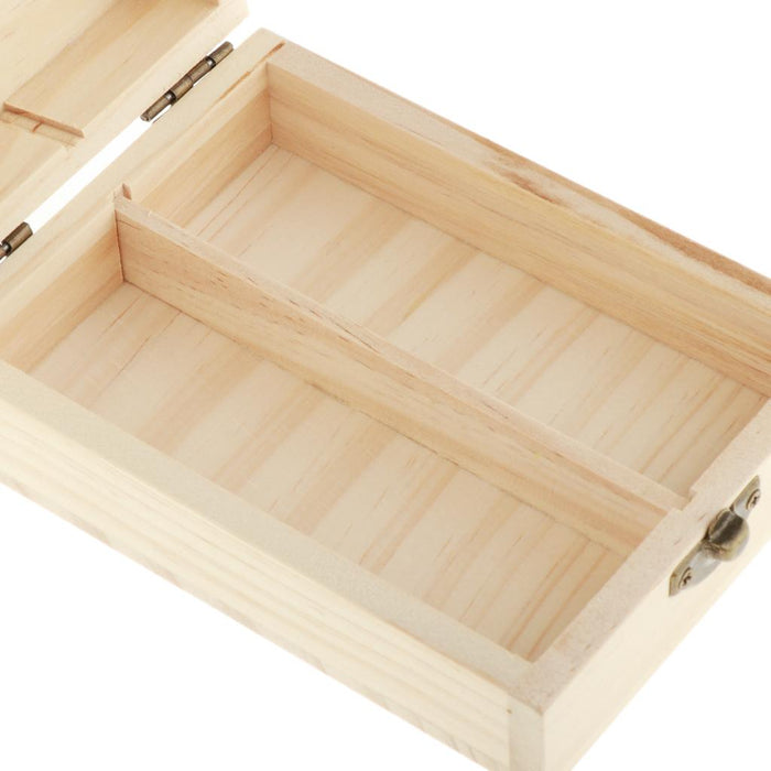 Crofta 2 Grids 50ml Handmade Wooden Essential Oil Display Storage Box Carrying Case