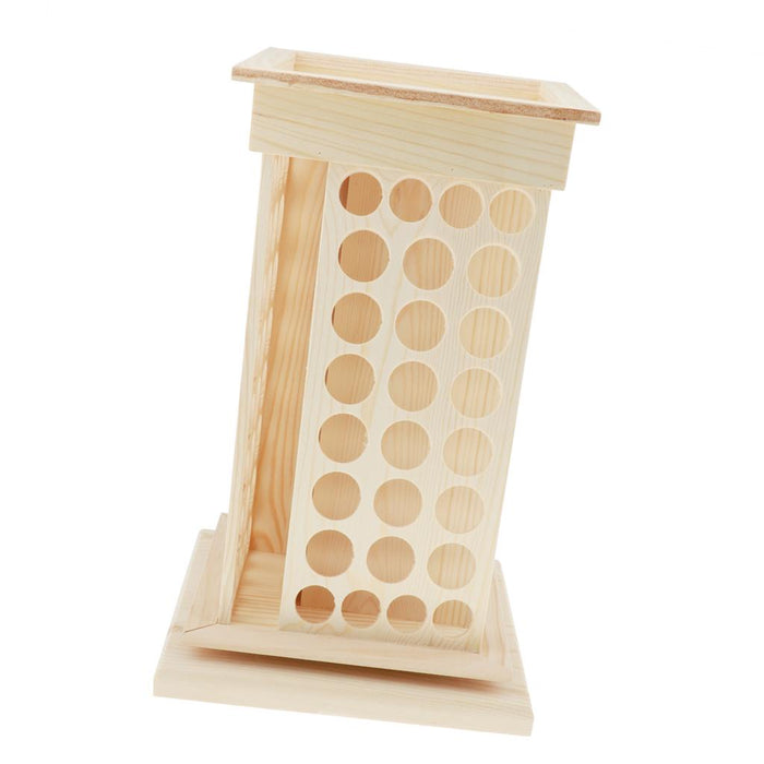 Crofta Wooden Aroma Essential Oil Display Case Storage Rack Organizer Holder