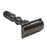 Crofta Zin Alloy Men Double Edge Safety Shaving Razor Beard Grooming Tool Black